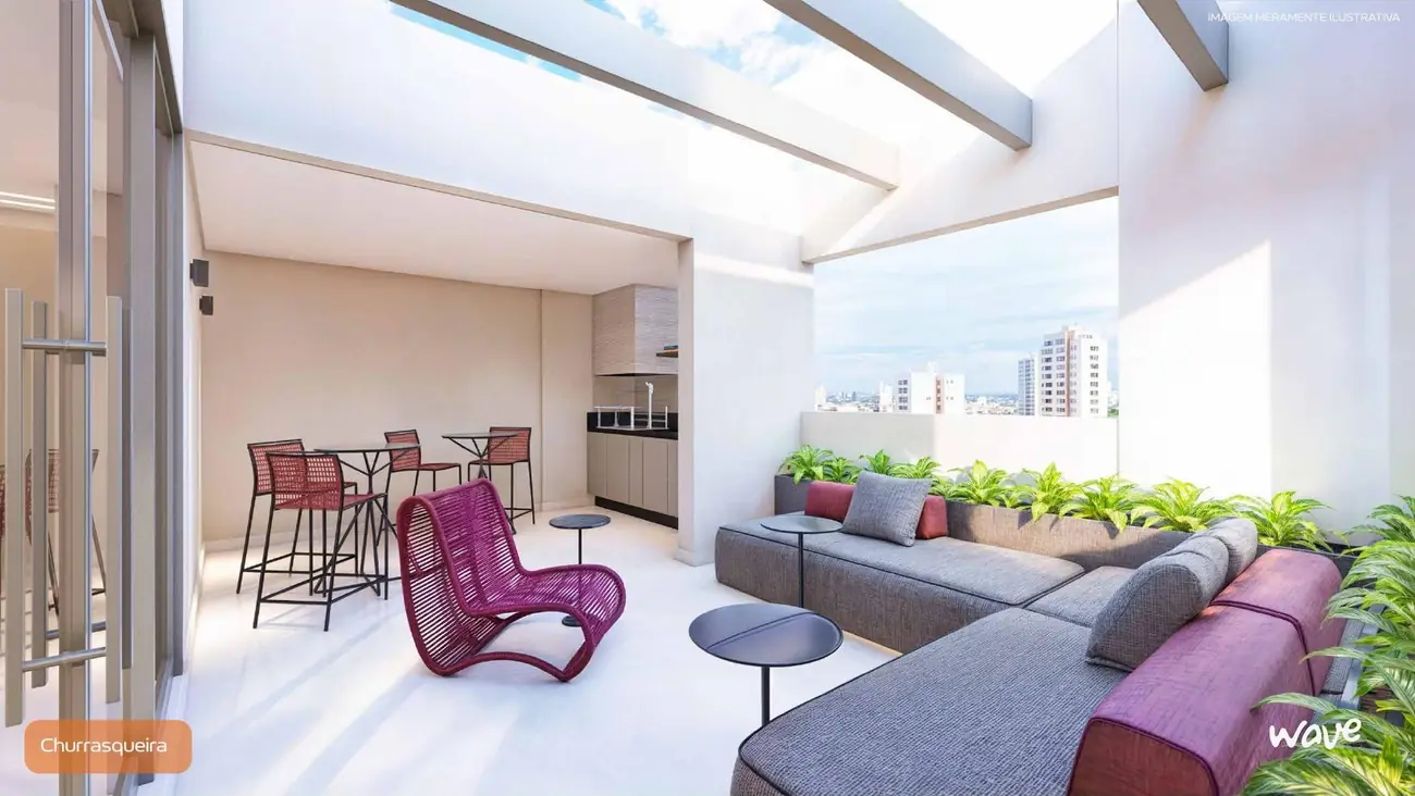 Churrasqueira e lounge externo
