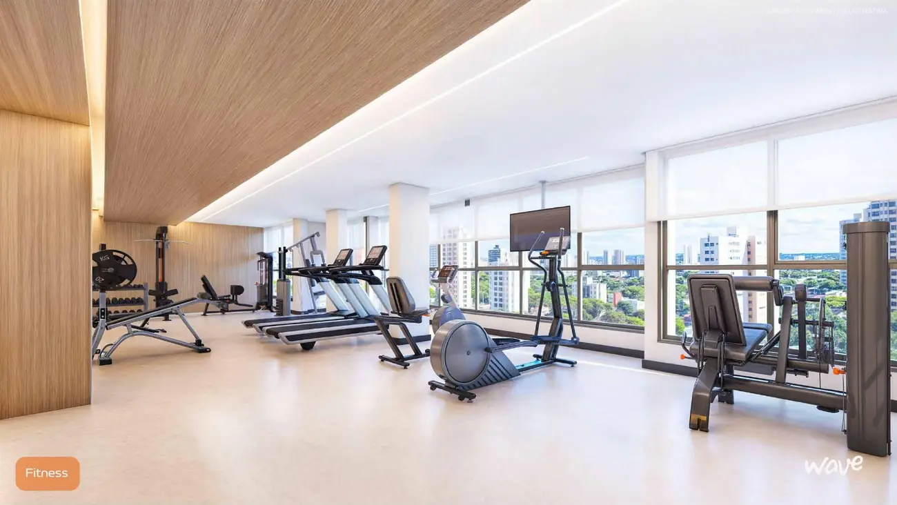 Academia com vista para a cidade
